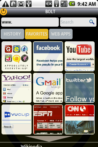 Bolt Mobile Browser Bolt Mobile Browser