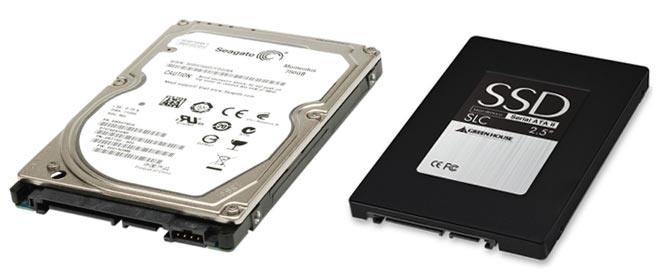 SATA hard drive and SSD hard drive