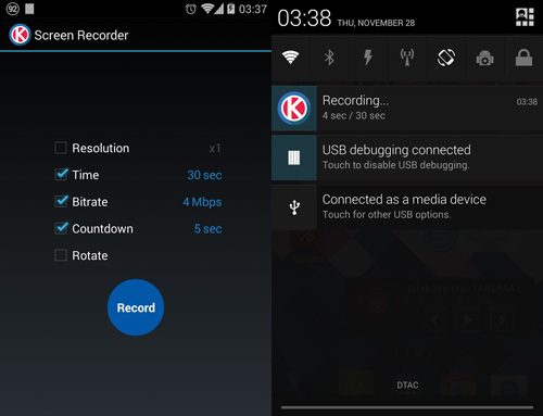 Screen Recorder for KitKat Android App Screen Recorder for KitKat Android App